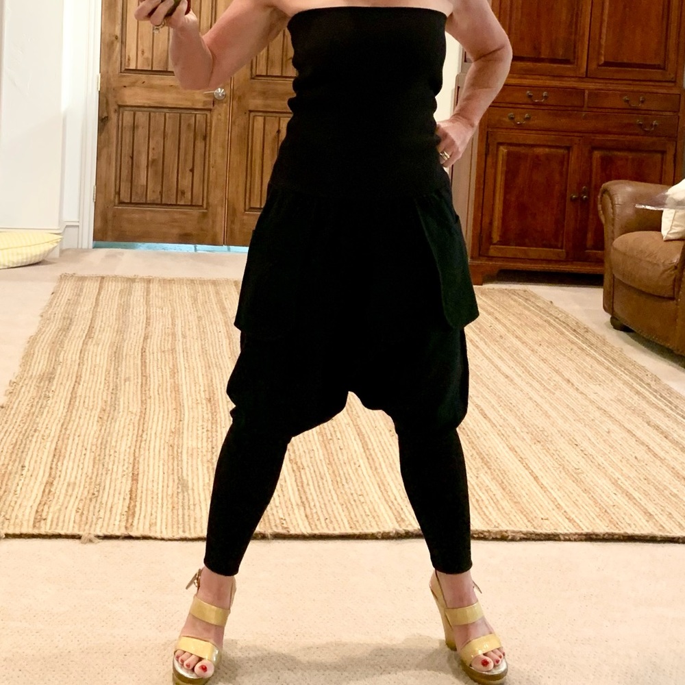 Super Fun Strapless Black, Fitted Top Jumpsuit. - image 1